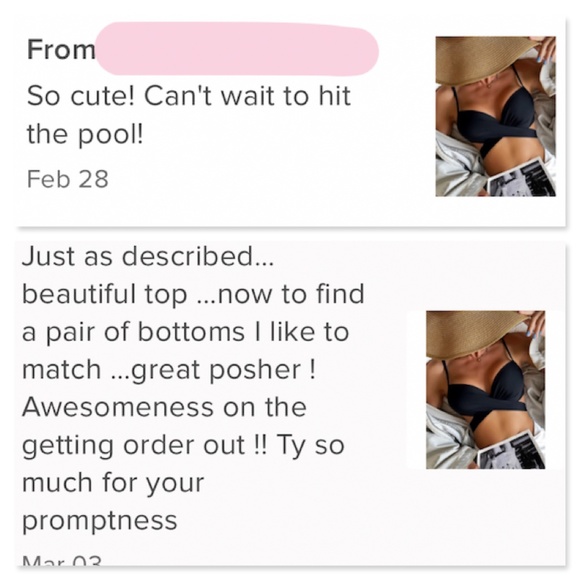 Black Push Up Swim Bra Top - Picture 8 of 9